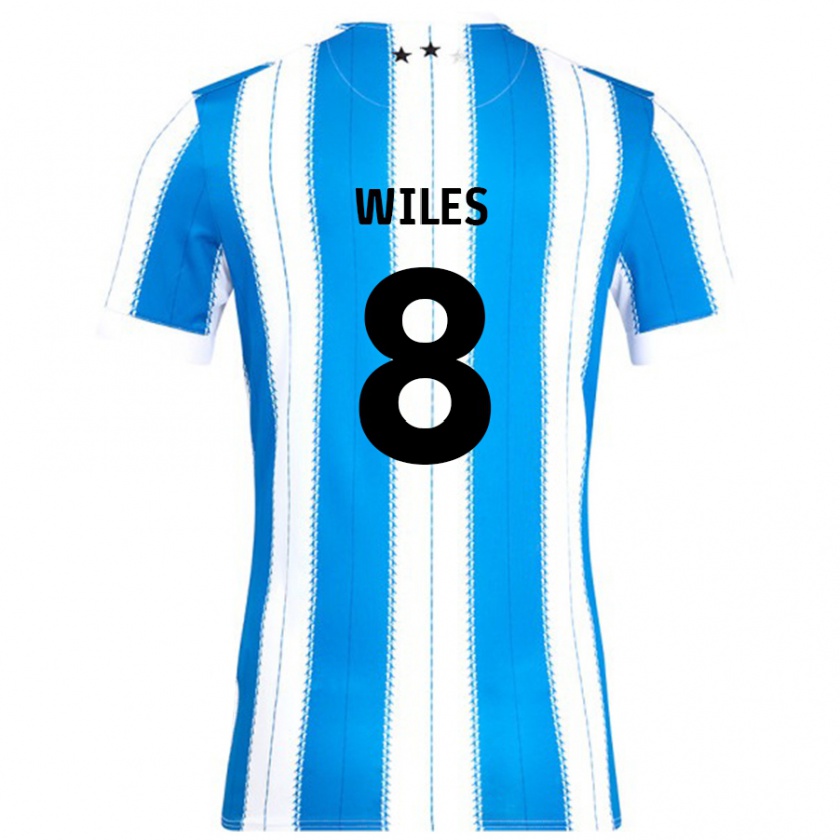 Kandiny Kinder Ben Wiles #8 Blau Weiß Heimtrikot Trikot 2024/25 T-Shirt