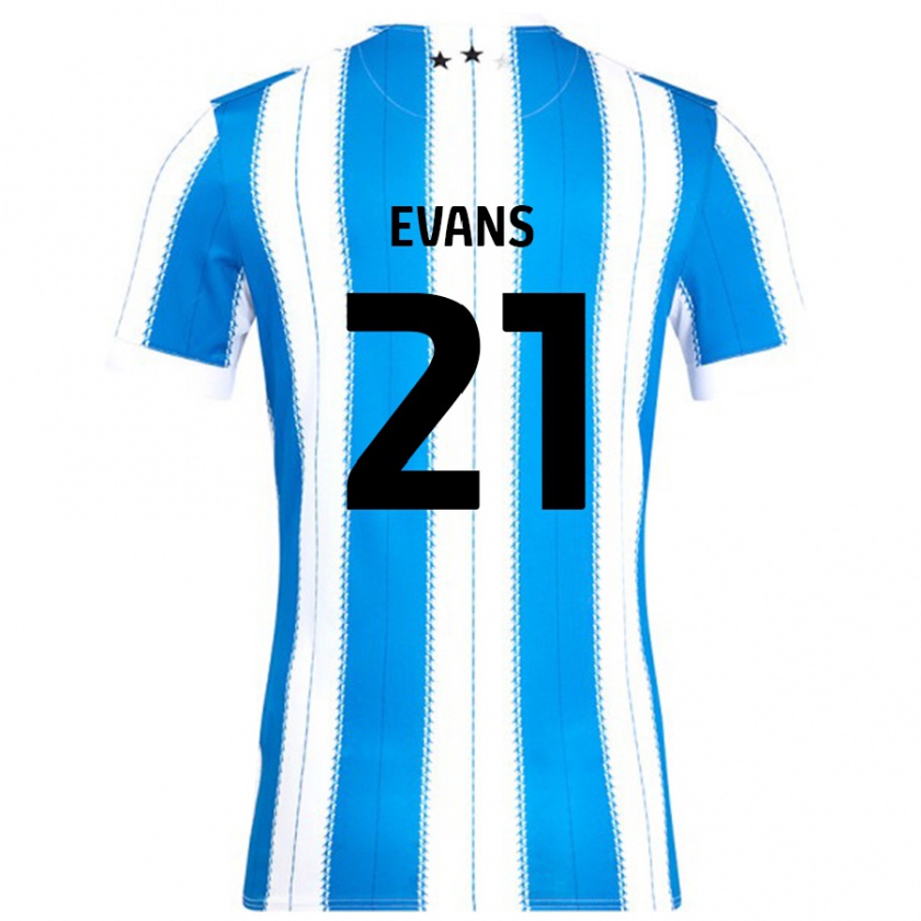 Kandiny Kinder Antony Evans #21 Blau Weiß Heimtrikot Trikot 2024/25 T-Shirt