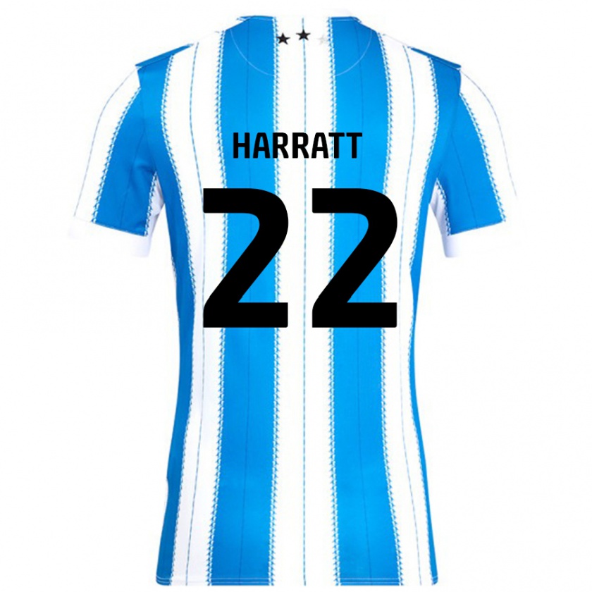 Kandiny Kinder Kian Harratt #22 Blau Weiß Heimtrikot Trikot 2024/25 T-Shirt