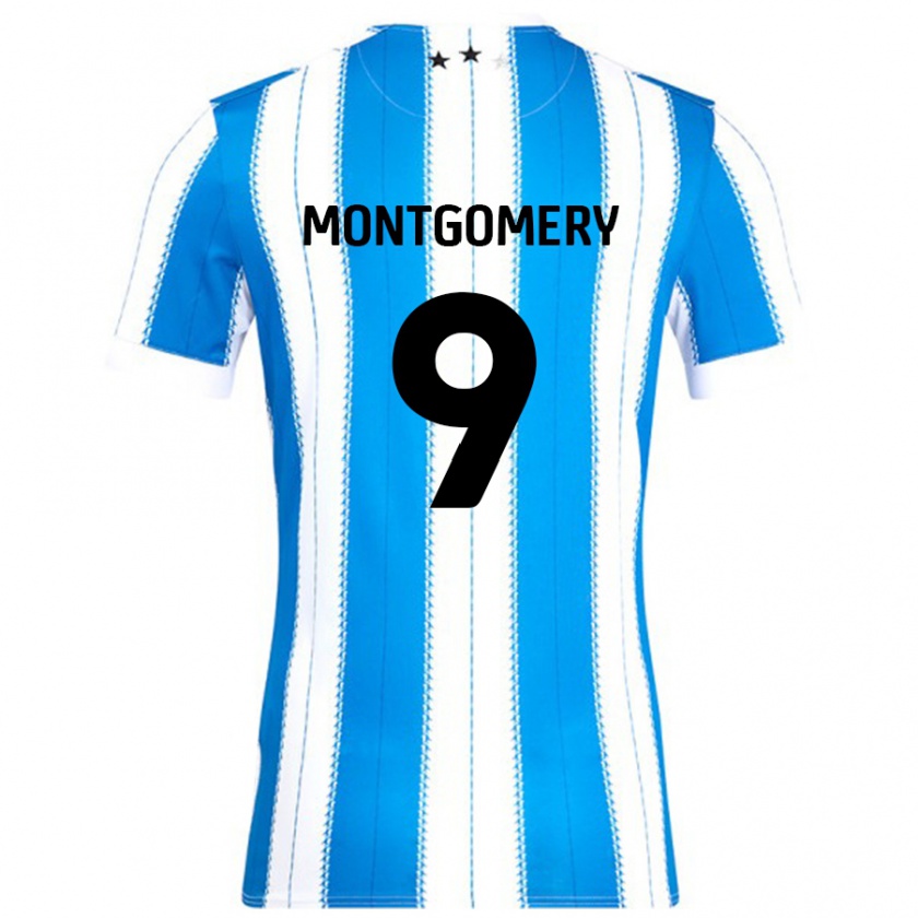 Kandiny Kinder Ria Montgomery #9 Blau Weiß Heimtrikot Trikot 2024/25 T-Shirt