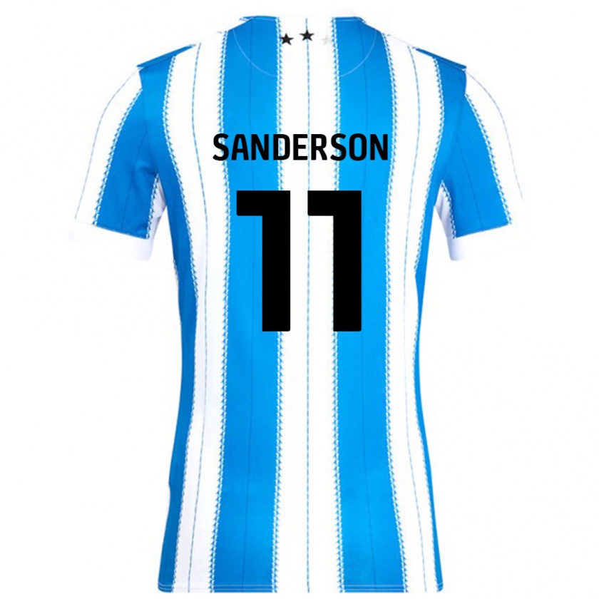 Kandiny Kinder Brittany Sanderson #11 Blau Weiß Heimtrikot Trikot 2024/25 T-Shirt