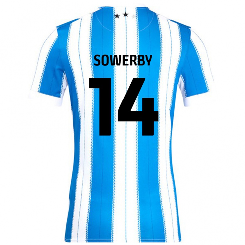 Kandiny Kinder Lucy Sowerby #14 Blau Weiß Heimtrikot Trikot 2024/25 T-Shirt