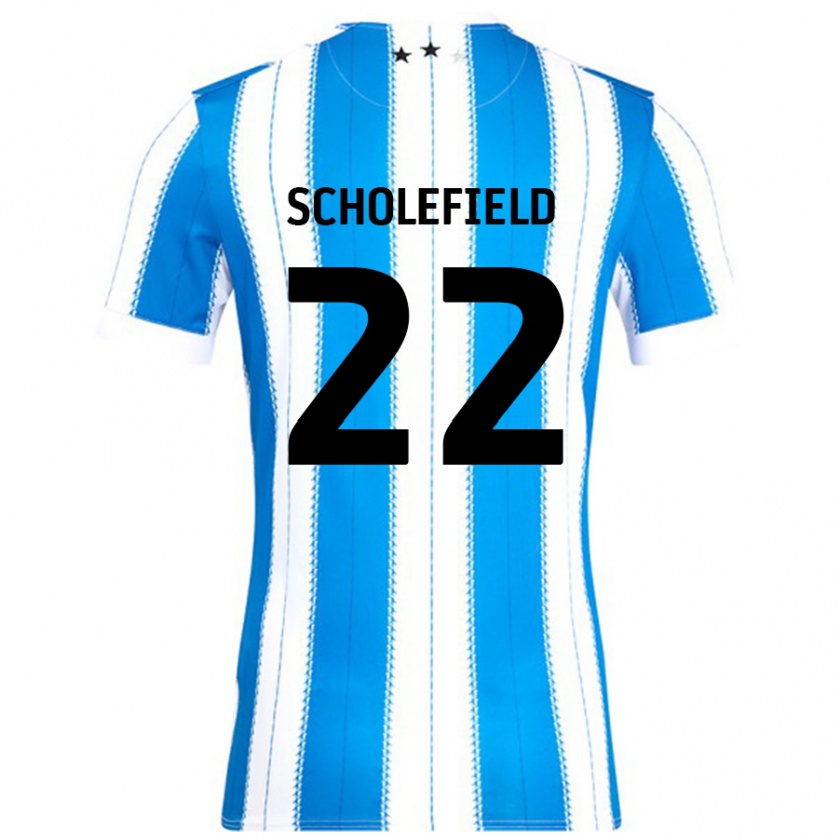 Kandiny Kinder Lois Scholefield #22 Blau Weiß Heimtrikot Trikot 2024/25 T-Shirt