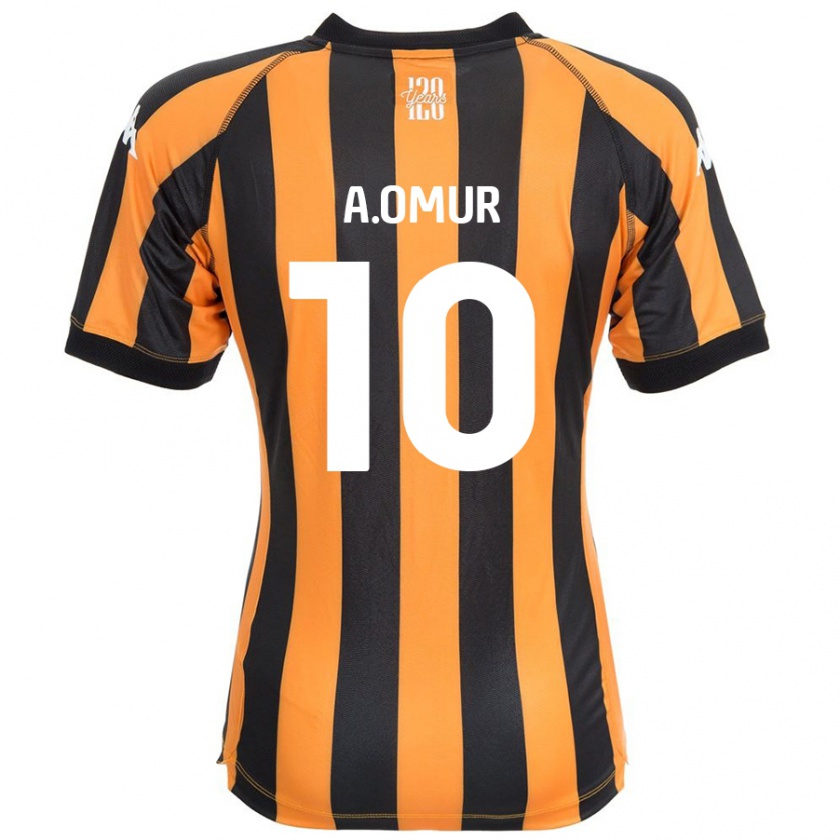 Kandiny Kinder Abdülkadir Ömür #10 Schwarz Bernstein Heimtrikot Trikot 2024/25 T-Shirt