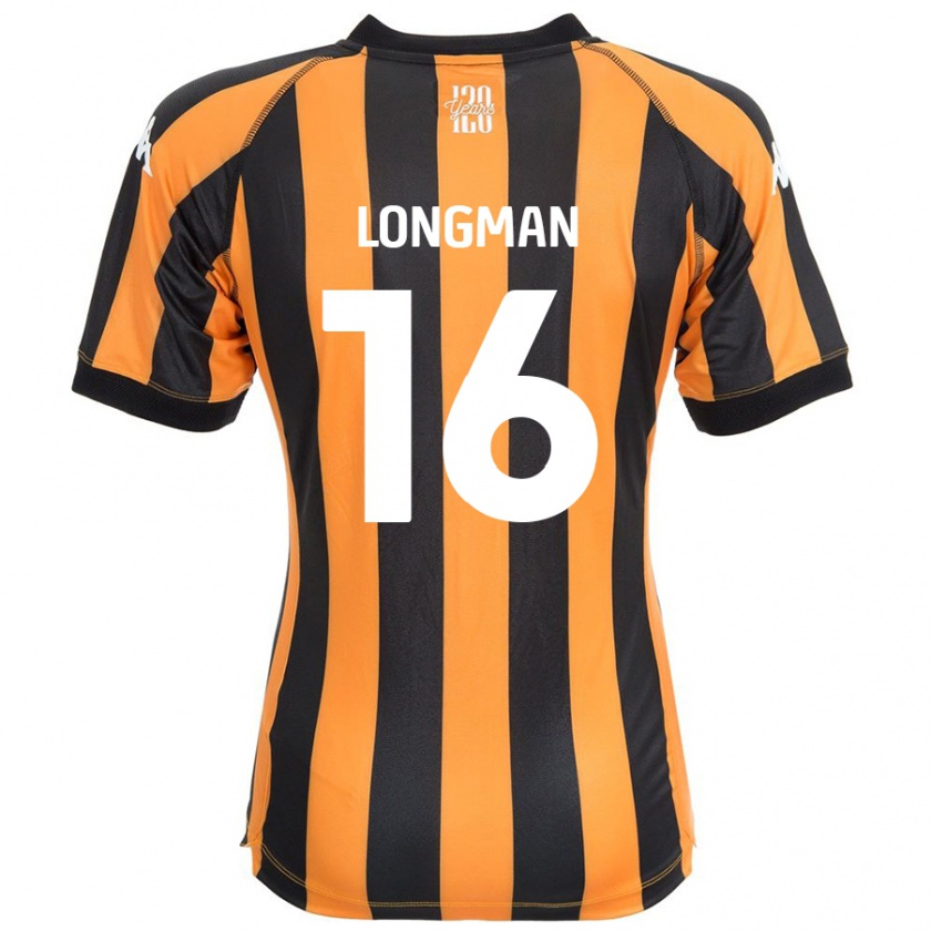 Kandiny Kinder Ryan Longman #16 Schwarz Bernstein Heimtrikot Trikot 2024/25 T-Shirt