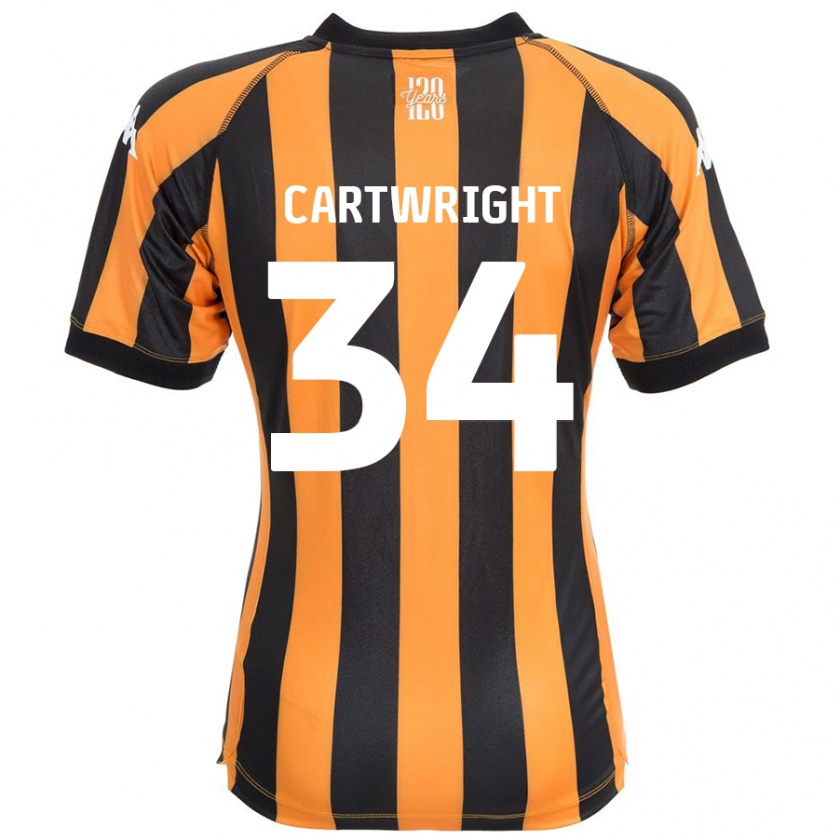 Kandiny Kinder Harvey Cartwright #34 Schwarz Bernstein Heimtrikot Trikot 2024/25 T-Shirt