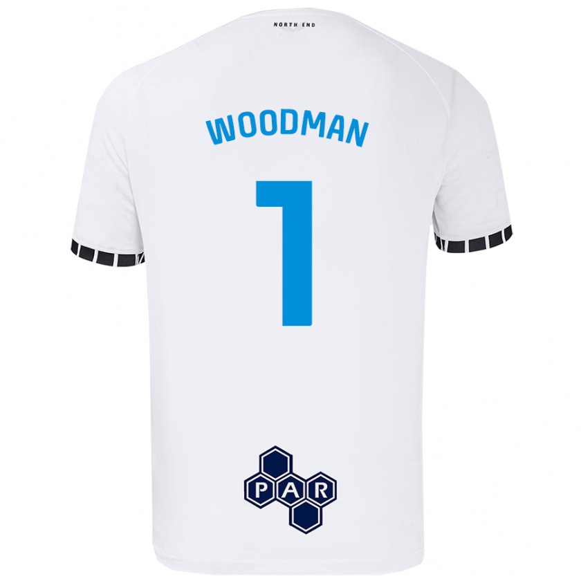 Kandiny Kinder Freddie Woodman #1 Weiß Heimtrikot Trikot 2024/25 T-Shirt