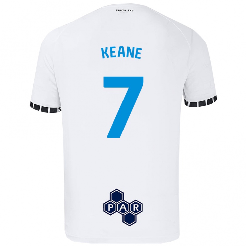 Kandiny Kinder Will Keane #7 Weiß Heimtrikot Trikot 2024/25 T-Shirt