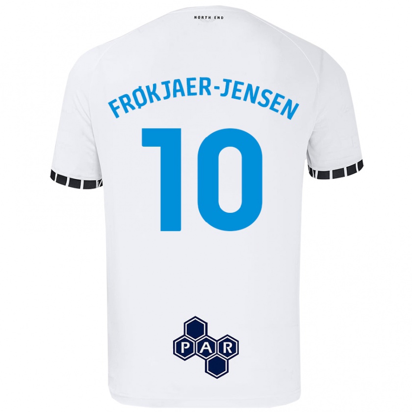 Kandiny Kinder Mads Frøkjaer-Jensen #10 Weiß Heimtrikot Trikot 2024/25 T-Shirt