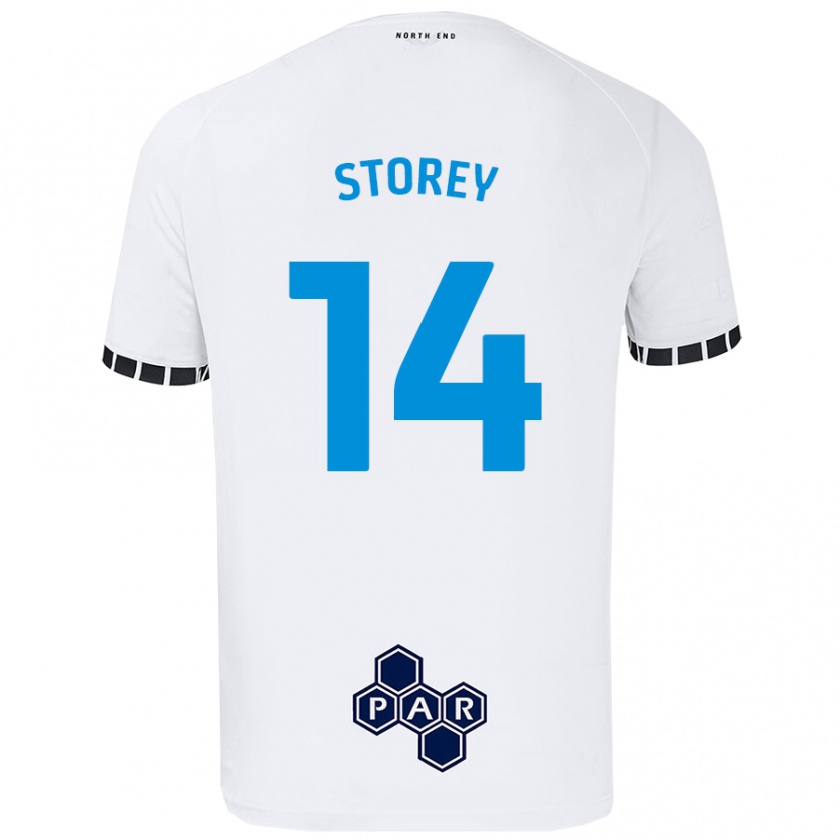 Kandiny Kinder Jordan Storey #14 Weiß Heimtrikot Trikot 2024/25 T-Shirt