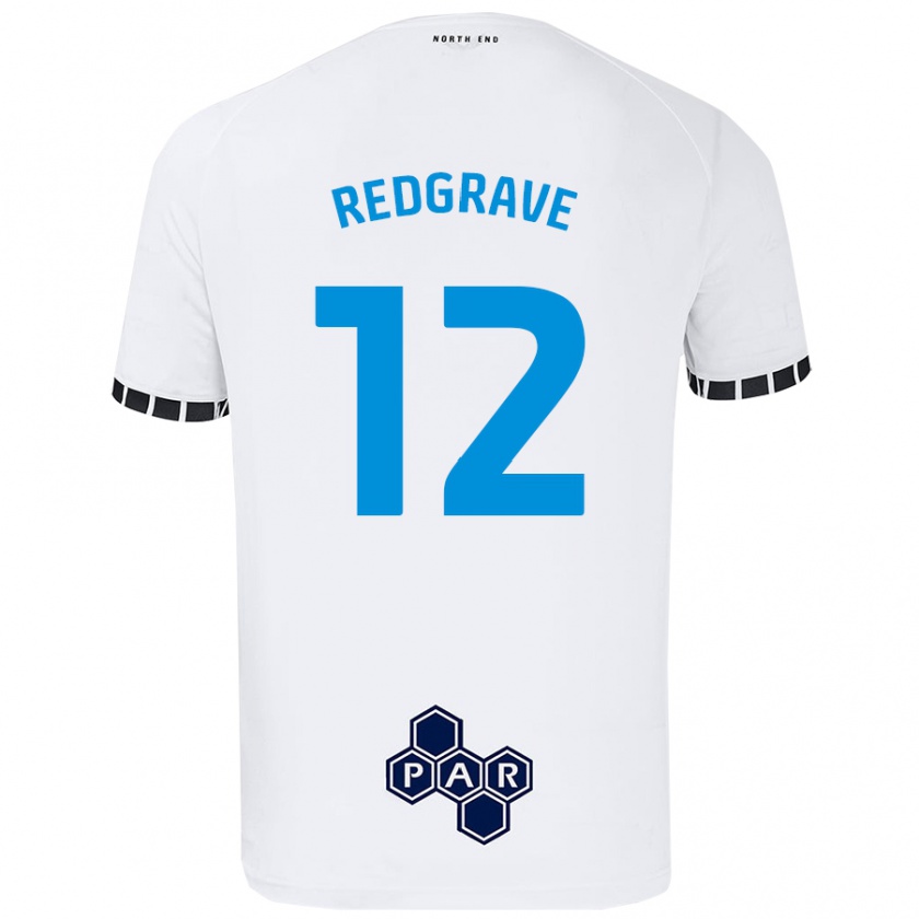 Kandiny Kinder Jodie Redgrave #12 Weiß Heimtrikot Trikot 2024/25 T-Shirt