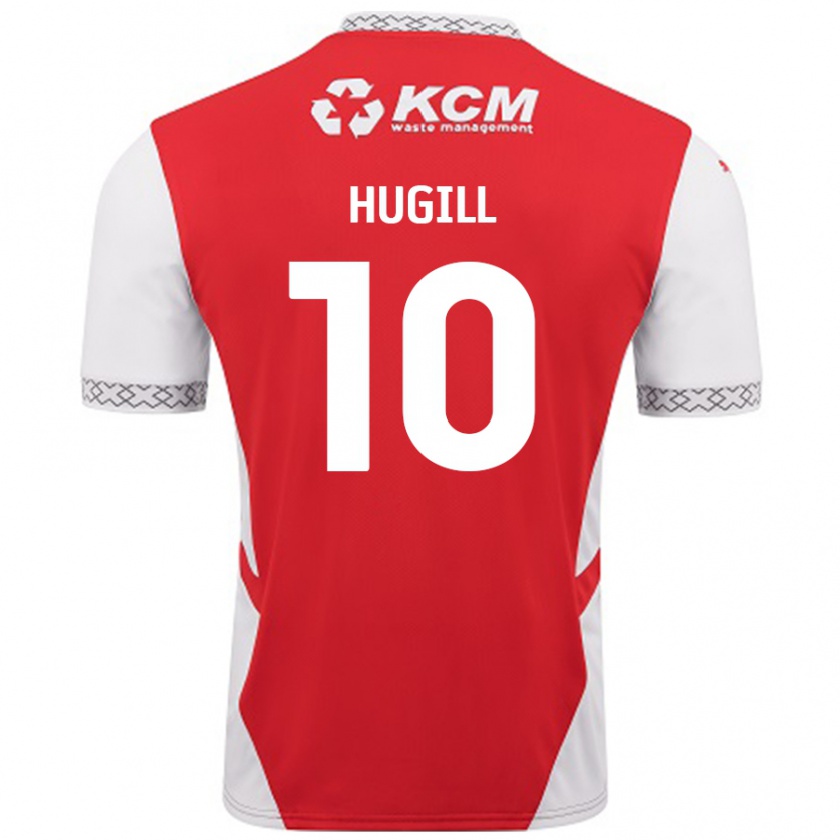 Kandiny Kinder Jordan Hugill #10 Rot Weiß Heimtrikot Trikot 2024/25 T-Shirt