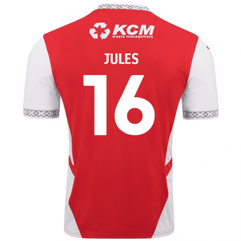 Kandiny Kinder Zak Jules #16 Rot Weiß Heimtrikot Trikot 2024/25 T-Shirt