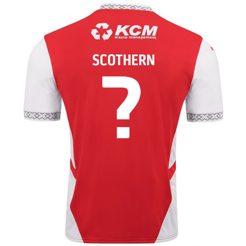 Kandiny Kinder Ben Scothern #0 Rot Weiß Heimtrikot Trikot 2024/25 T-Shirt