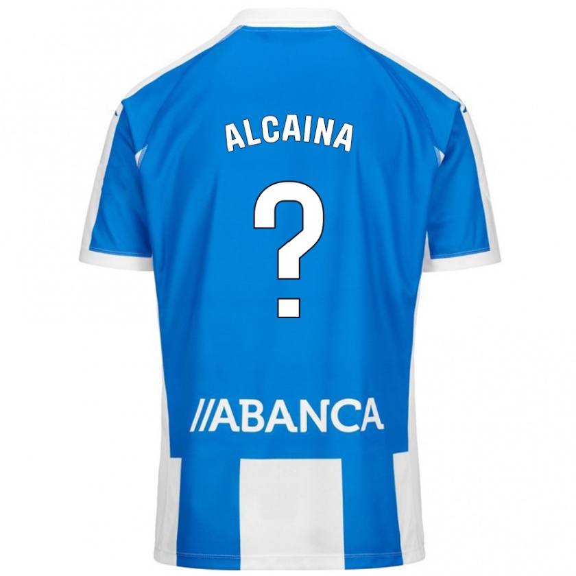 Kandiny Kinder Raúl Alcaina #0 Blau Weiß Heimtrikot Trikot 2024/25 T-Shirt