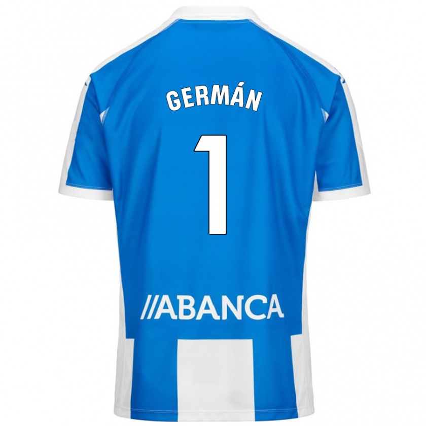 Kandiny Kinder Germán Parreño #1 Blau Weiß Heimtrikot Trikot 2024/25 T-Shirt