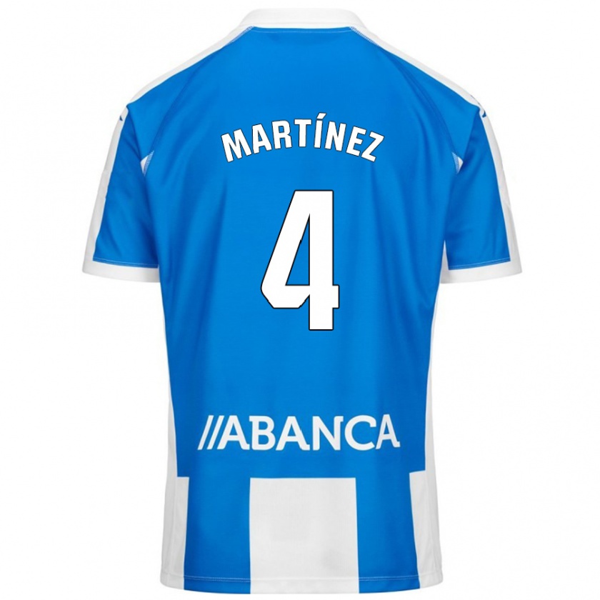 Kandiny Kinder Pablo Martínez #4 Blau Weiß Heimtrikot Trikot 2024/25 T-Shirt