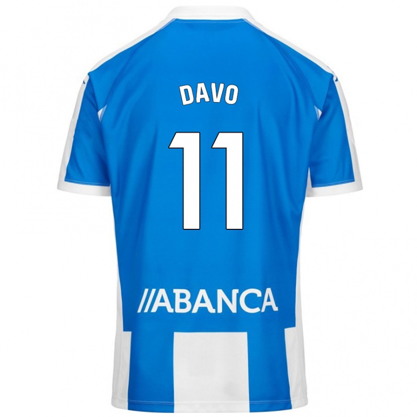 Kandiny Kinder Davo #11 Blau Weiß Heimtrikot Trikot 2024/25 T-Shirt