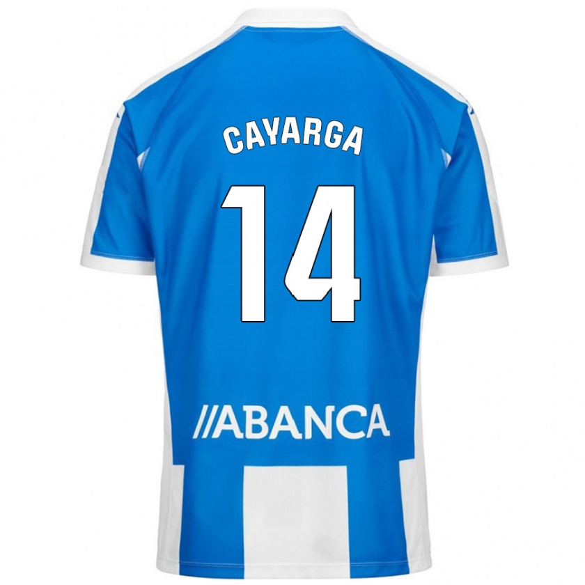 Kandiny Kinder Berto Cayarga #14 Blau Weiß Heimtrikot Trikot 2024/25 T-Shirt