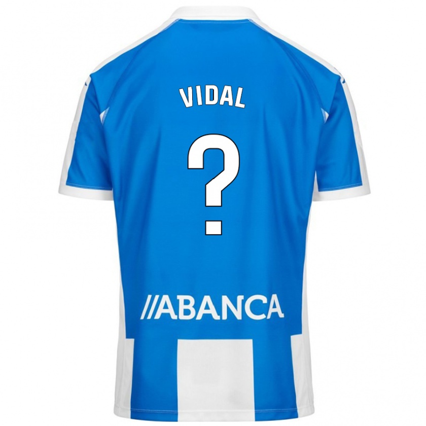 Kandiny Kinder Iker Vidal #0 Blau Weiß Heimtrikot Trikot 2024/25 T-Shirt