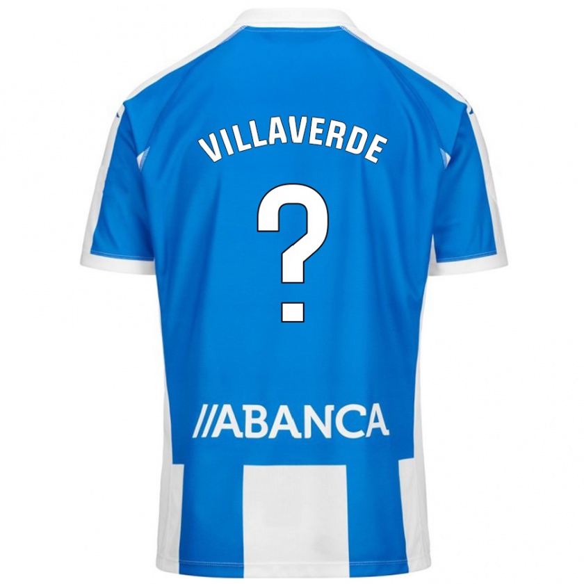 Kandiny Kinder Hugo Villaverde #0 Blau Weiß Heimtrikot Trikot 2024/25 T-Shirt