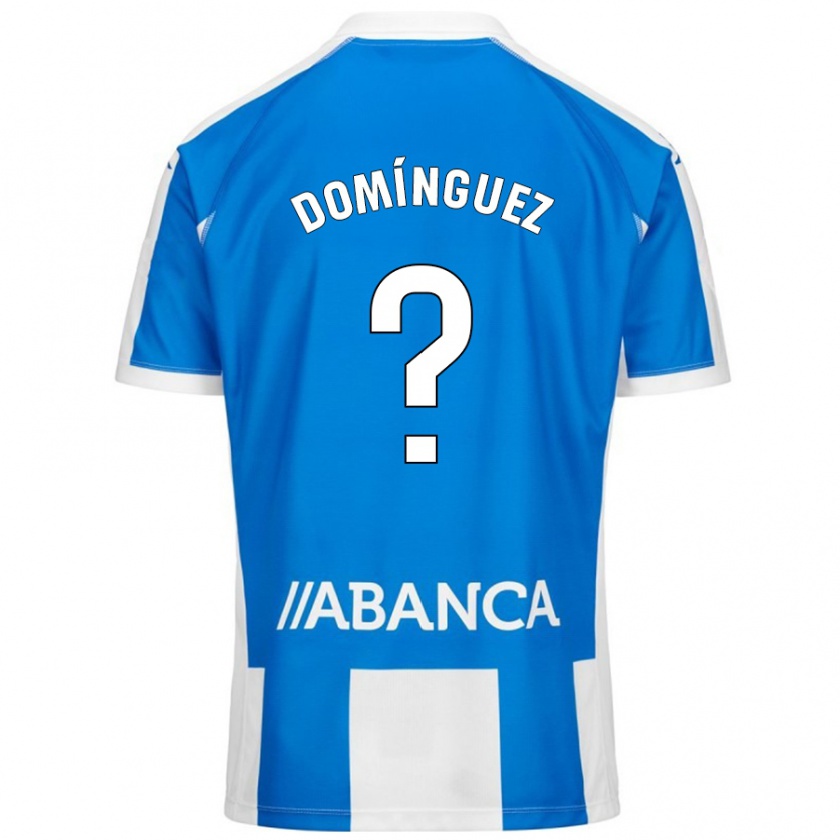 Kandiny Kinder David Domínguez #0 Blau Weiß Heimtrikot Trikot 2024/25 T-Shirt