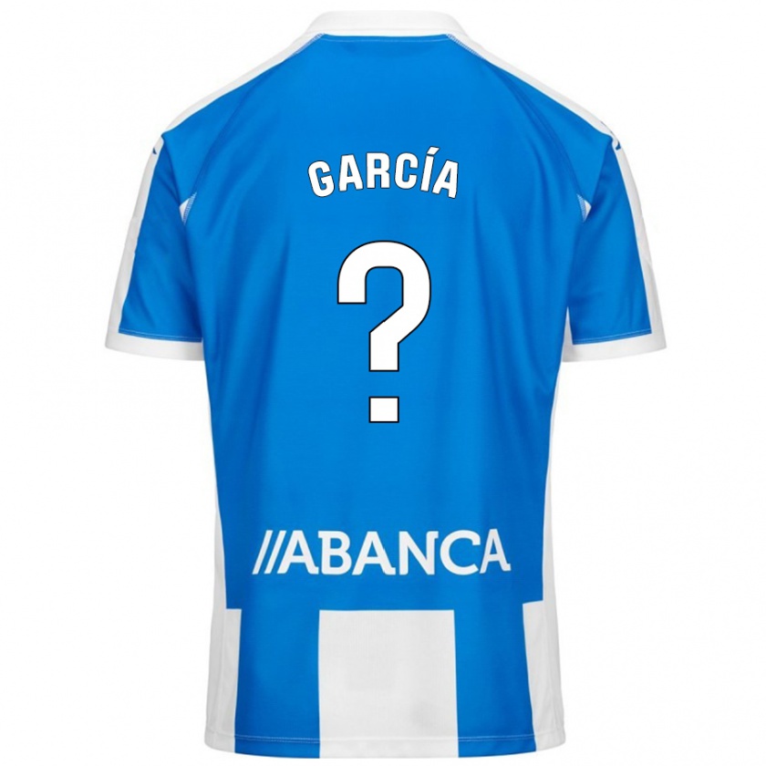 Kandiny Kinder Pablo García #0 Blau Weiß Heimtrikot Trikot 2024/25 T-Shirt