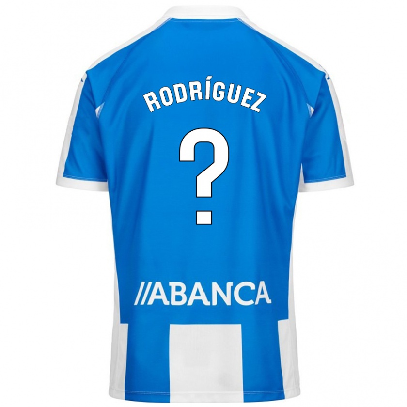 Kandiny Kinder Carlos Rodríguez #0 Blau Weiß Heimtrikot Trikot 2024/25 T-Shirt