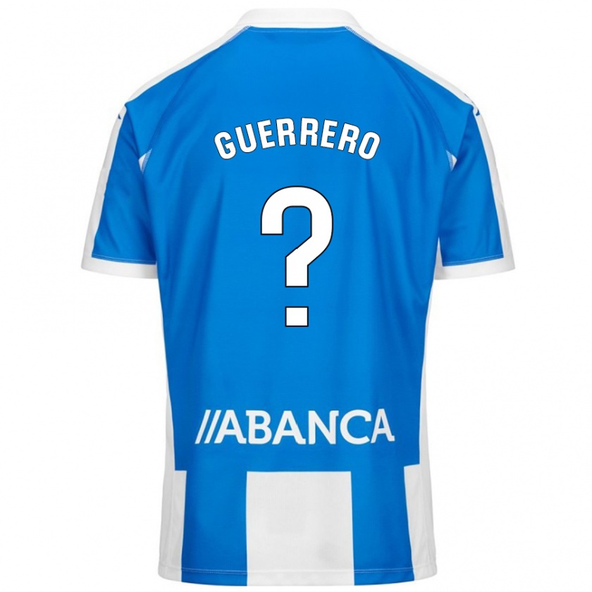 Kandiny Kinder Adrián Guerrero #0 Blau Weiß Heimtrikot Trikot 2024/25 T-Shirt