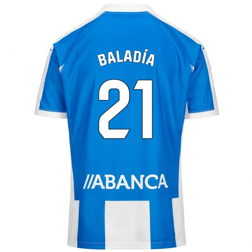 Kandiny Kinder Álvaro Baladía #21 Blau Weiß Heimtrikot Trikot 2024/25 T-Shirt