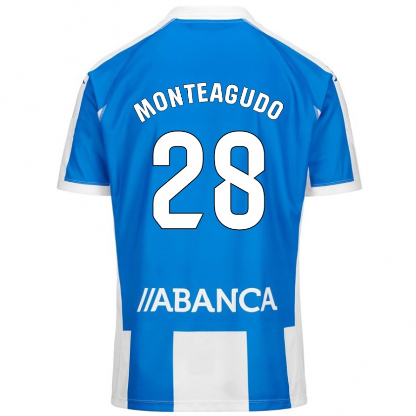 Kandiny Kinder Paula Monteagudo #28 Blau Weiß Heimtrikot Trikot 2024/25 T-Shirt