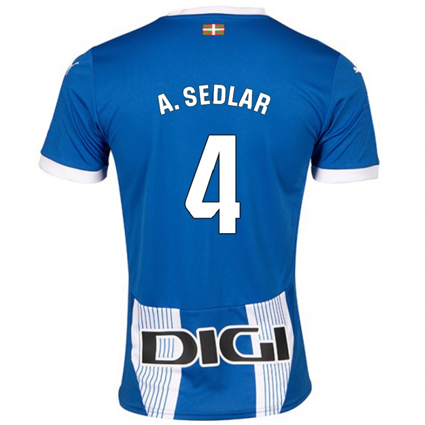 Kandiny Kinder Aleksandar Sedlar #4 Blau Heimtrikot Trikot 2024/25 T-Shirt