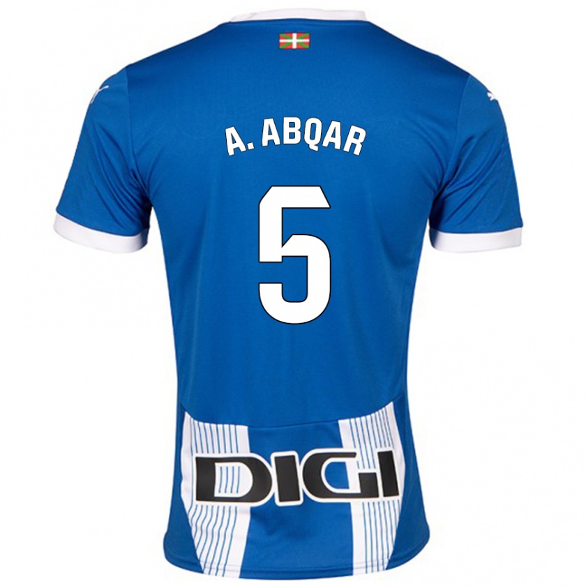 Kandiny Kinder Abdel Abqar #5 Blau Heimtrikot Trikot 2024/25 T-Shirt