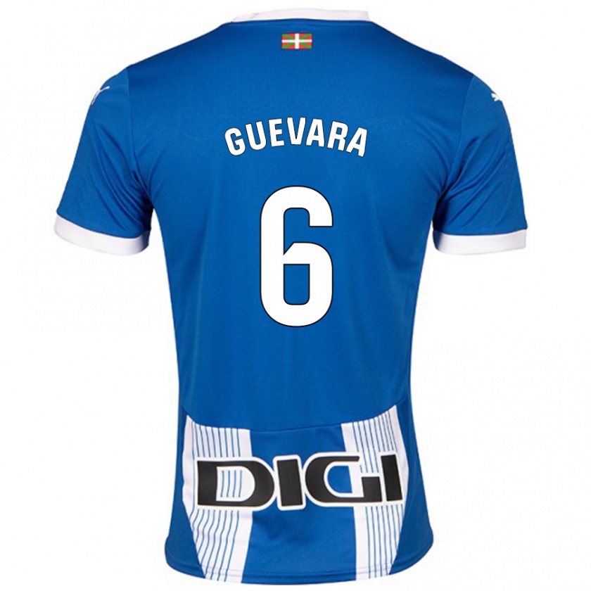 Kandiny Kinder Ander Guevara #6 Blau Heimtrikot Trikot 2024/25 T-Shirt