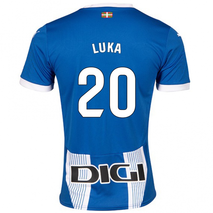 Kandiny Kinder Luka Romero #20 Blau Heimtrikot Trikot 2024/25 T-Shirt