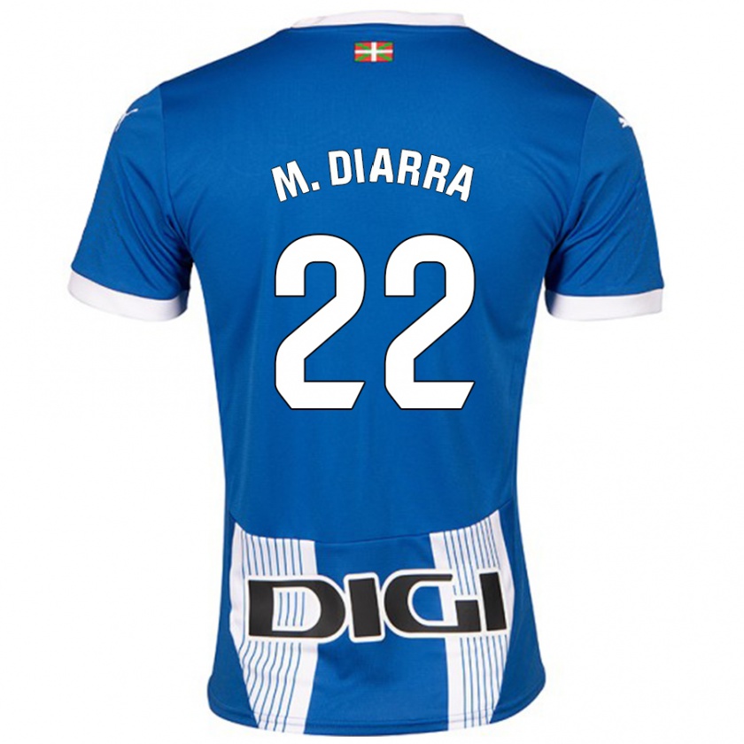 Kandiny Kinder Moussa Diarra #22 Blau Heimtrikot Trikot 2024/25 T-Shirt