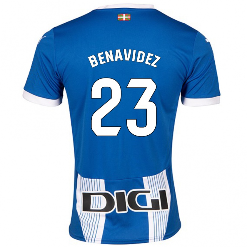 Kandiny Kinder Carlos Benavidez #23 Blau Heimtrikot Trikot 2024/25 T-Shirt