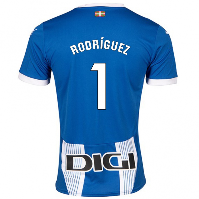 Kandiny Kinder Adrián Rodríguez #1 Blau Heimtrikot Trikot 2024/25 T-Shirt