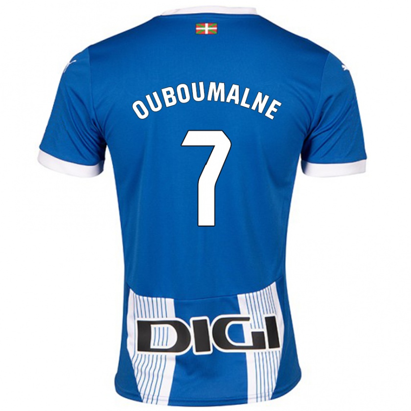 Kandiny Kinder Ibra Ouboumalne #7 Blau Heimtrikot Trikot 2024/25 T-Shirt