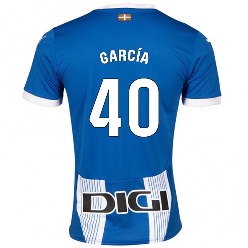 Kandiny Kinder Álvaro García #40 Blau Heimtrikot Trikot 2024/25 T-Shirt