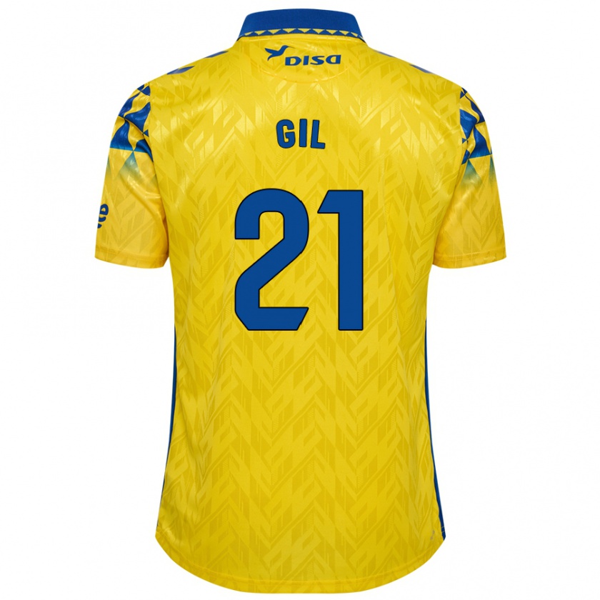 Kandiny Kinder Iván Gil #21 Gelb Blau Heimtrikot Trikot 2024/25 T-Shirt