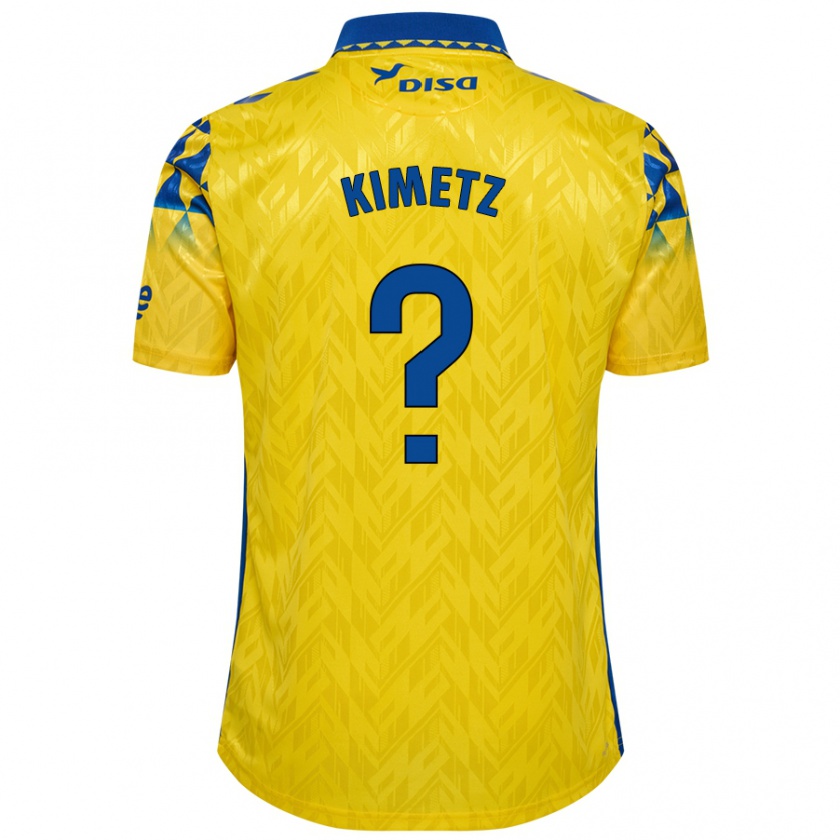 Kandiny Kinder Kimetz García #0 Gelb Blau Heimtrikot Trikot 2024/25 T-Shirt