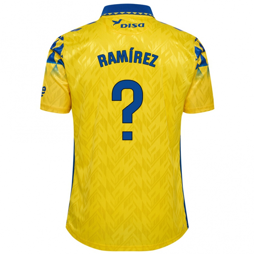 Kandiny Kinder Daniel Ramírez #0 Gelb Blau Heimtrikot Trikot 2024/25 T-Shirt