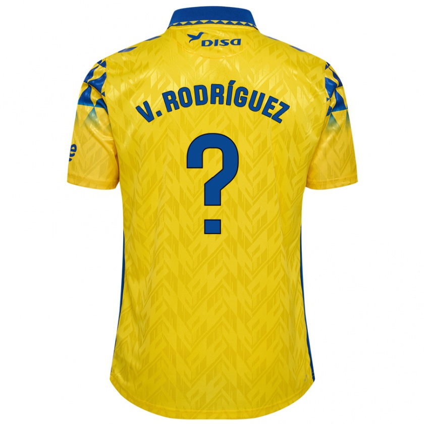 Kandiny Kinder Carlos Vicente Rodríguez #0 Gelb Blau Heimtrikot Trikot 2024/25 T-Shirt