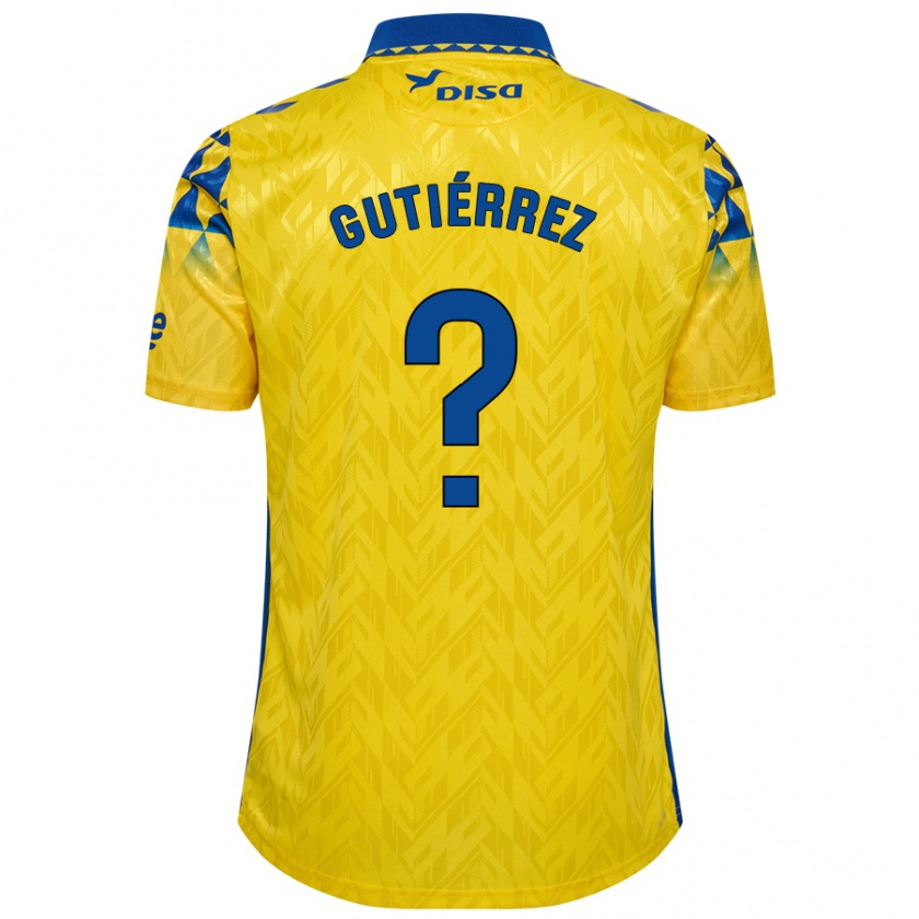 Kandiny Kinder Marco Gutiérrez #0 Gelb Blau Heimtrikot Trikot 2024/25 T-Shirt