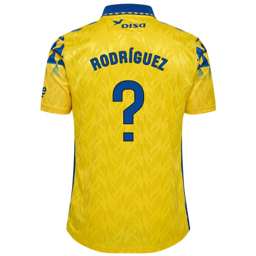 Kandiny Kinder David Rodríguez #0 Gelb Blau Heimtrikot Trikot 2024/25 T-Shirt