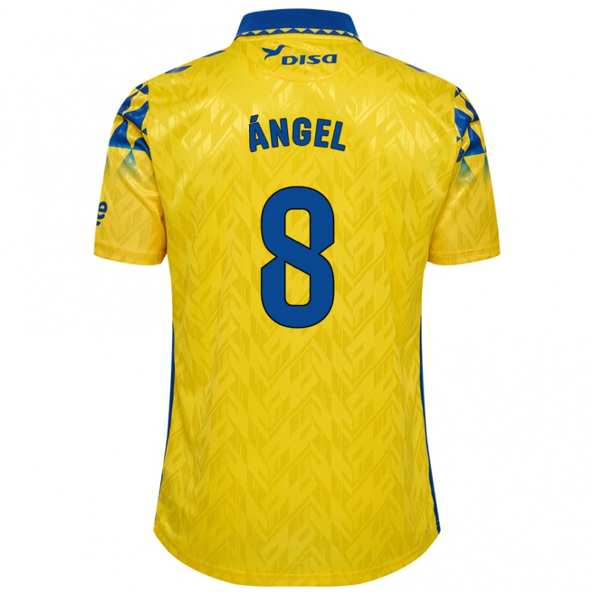 Kandiny Kinder José Ángel #8 Gelb Blau Heimtrikot Trikot 2024/25 T-Shirt