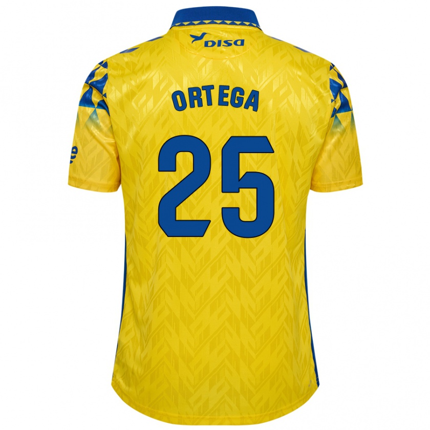 Kandiny Kinder Edián Ortega #25 Gelb Blau Heimtrikot Trikot 2024/25 T-Shirt