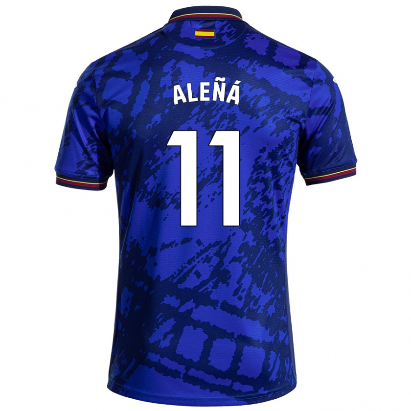 Kandiny Kinder Carles Aleñá #11 Dunkleres Blau Heimtrikot Trikot 2024/25 T-Shirt