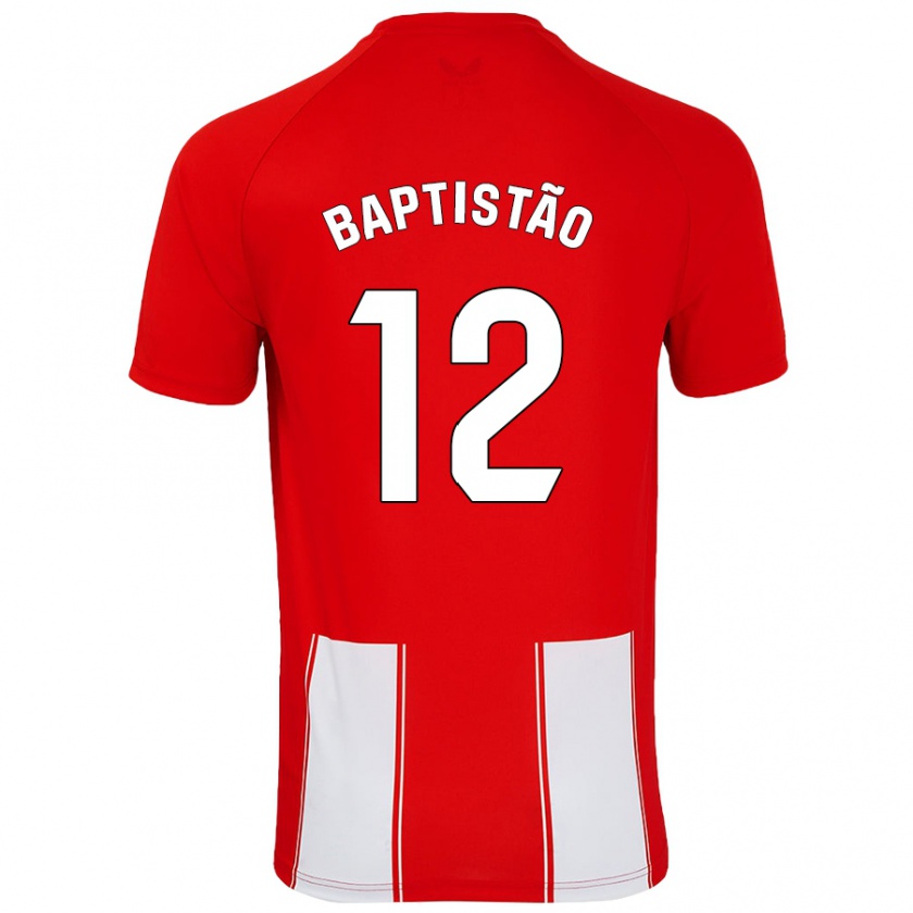 Kandiny Kinder Léo Baptistão #12 Rot Weiß Heimtrikot Trikot 2024/25 T-Shirt